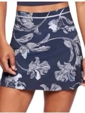 Athleta Navy skort with White Floral Print